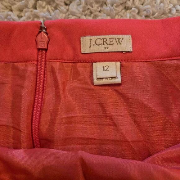 J. Crew Pleated Maxi Skirt Coral size 12 - Picture 3 of 8